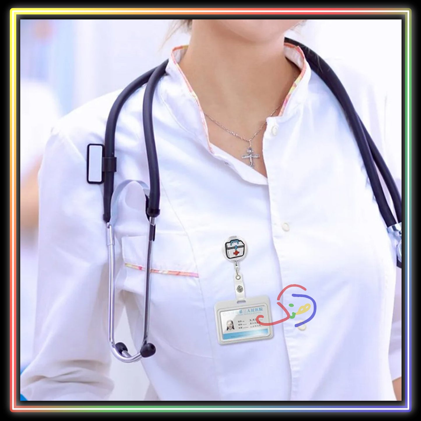 Retractable Card Holder (Cute Bandage)