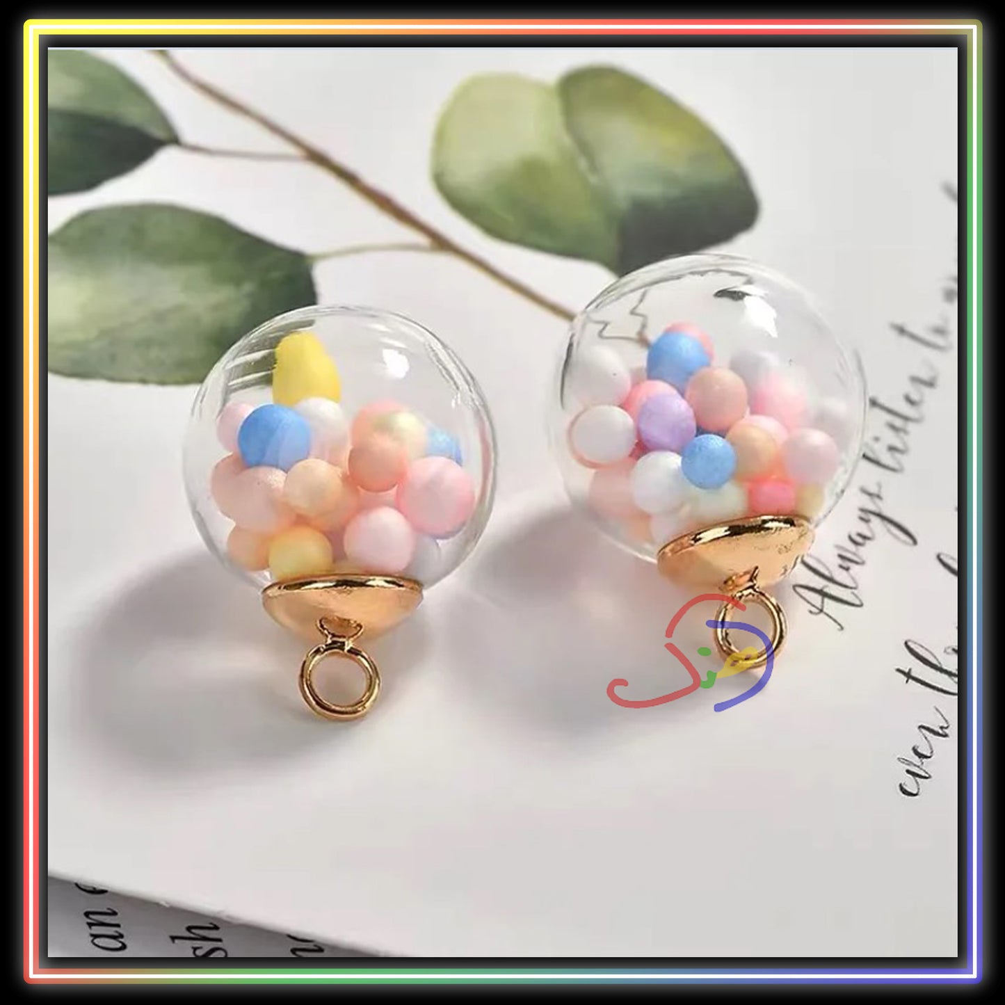 Glass Beads Charm (Ball)