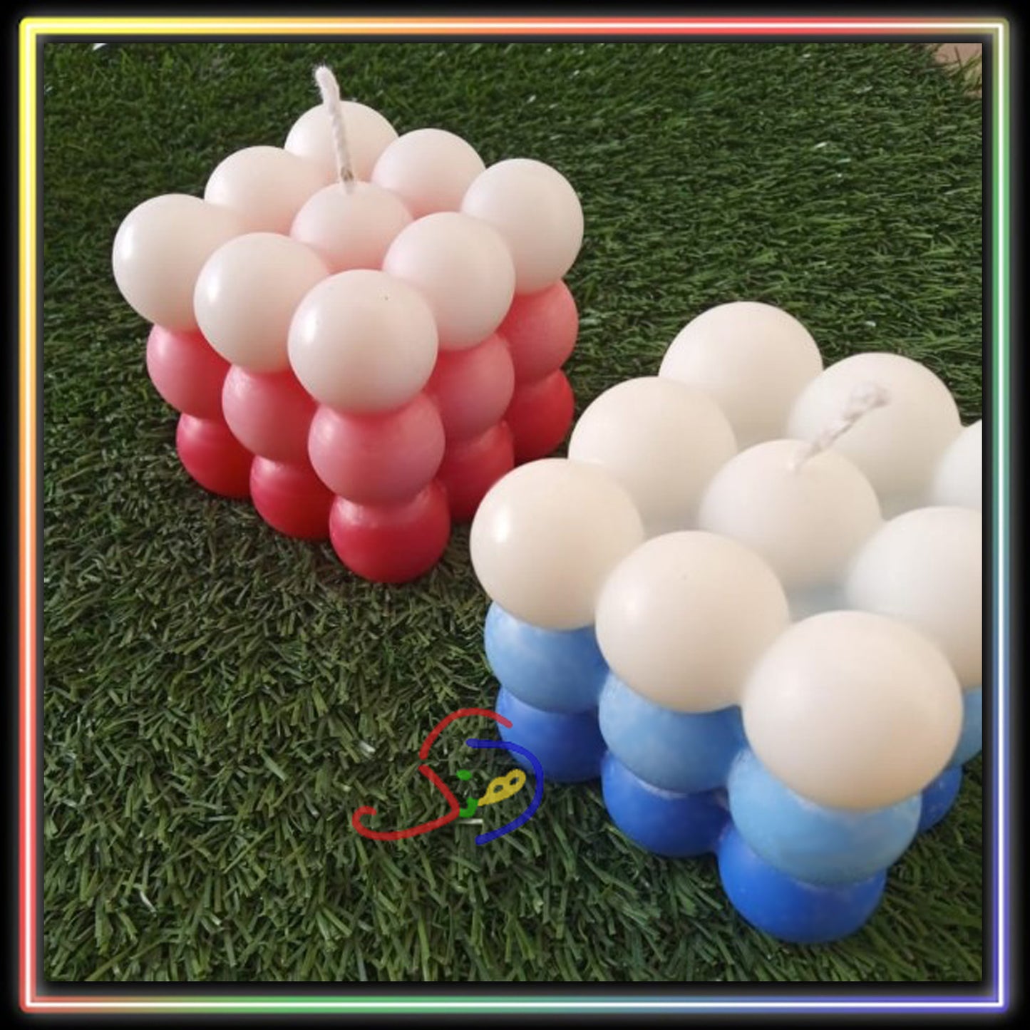 Tricolor Bubble Candle