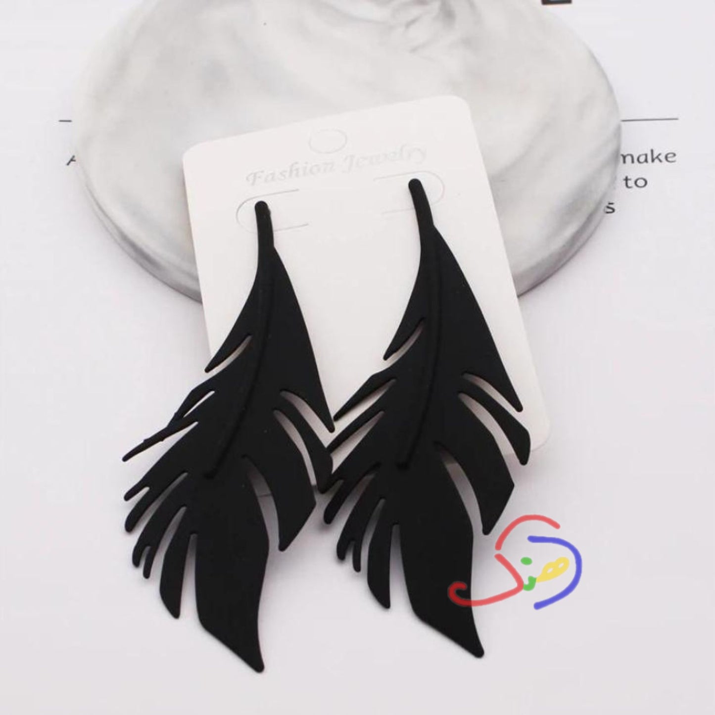 Black Leaf Earrings