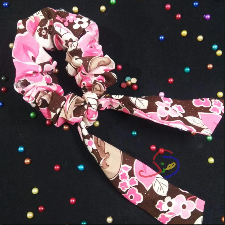 Bow Scrunchie (Funky Floral)