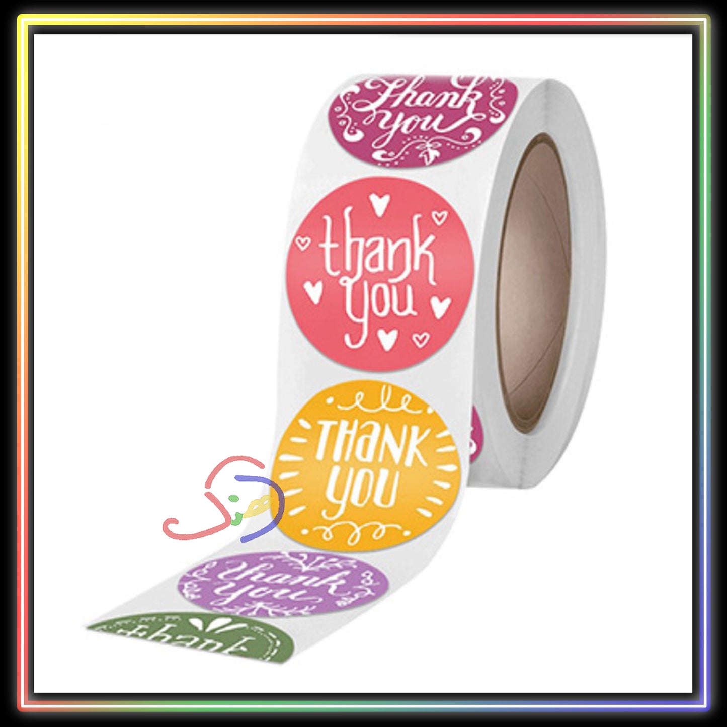 Funky Thank You Stickers