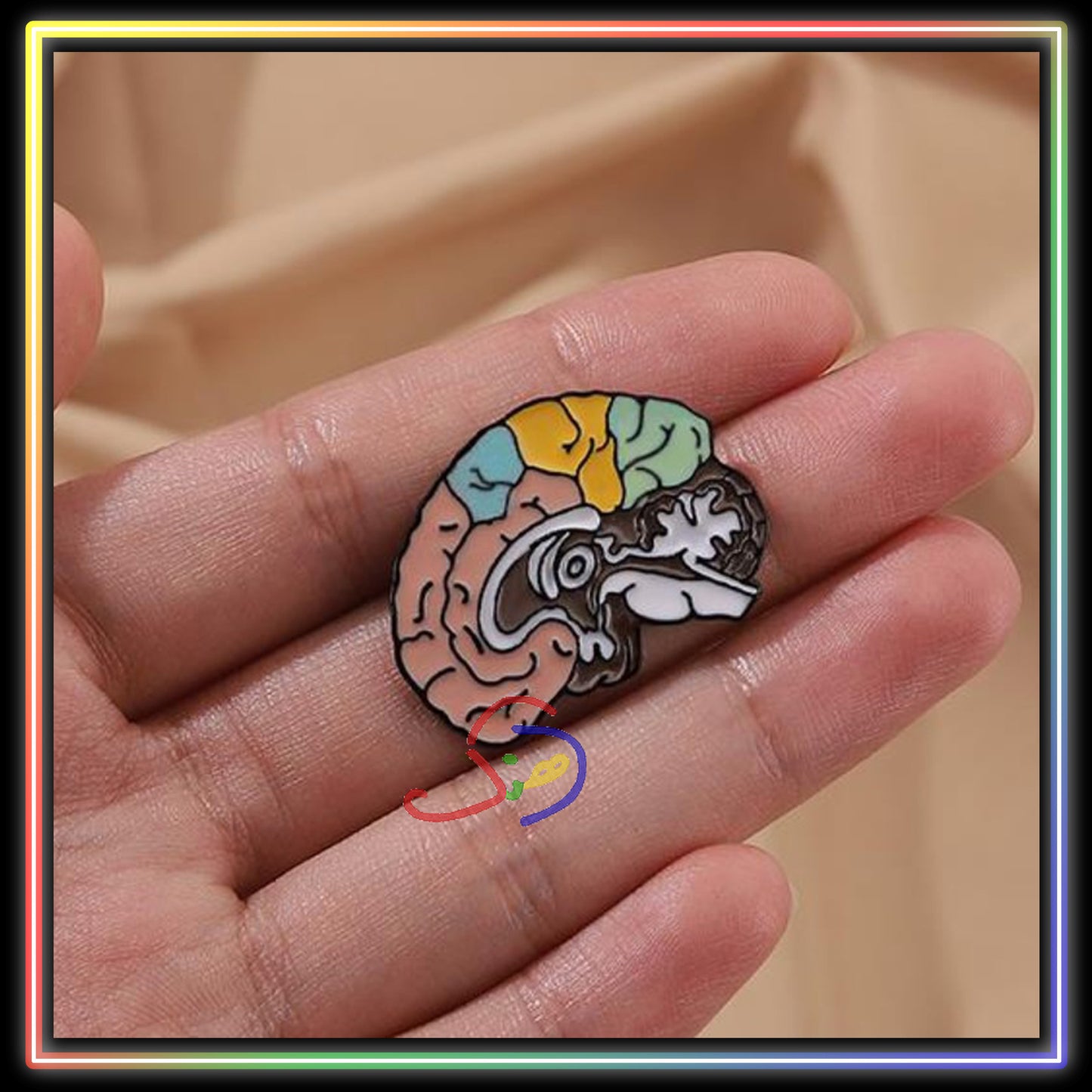 Brain Structure Brooch