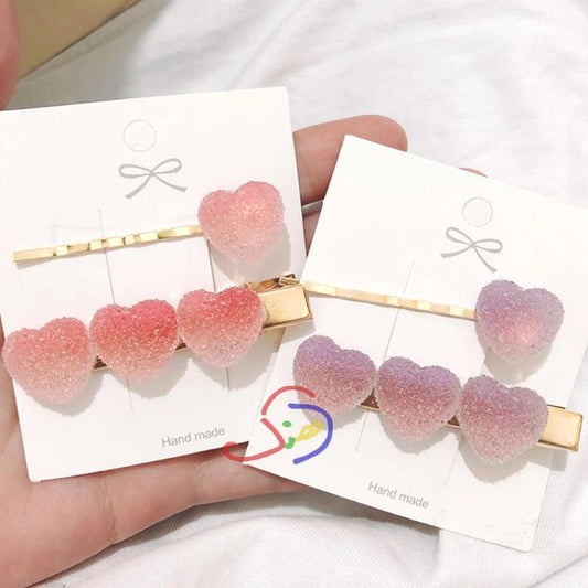 Candy Hearts Hair Clips