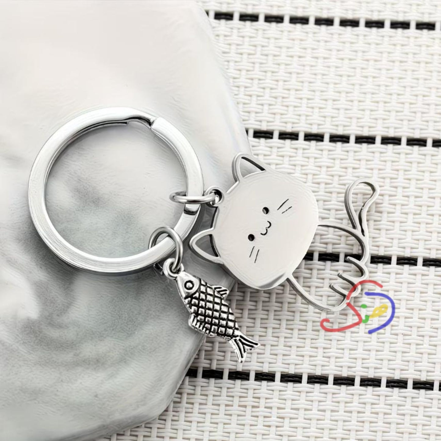 Happy Cat Keychain