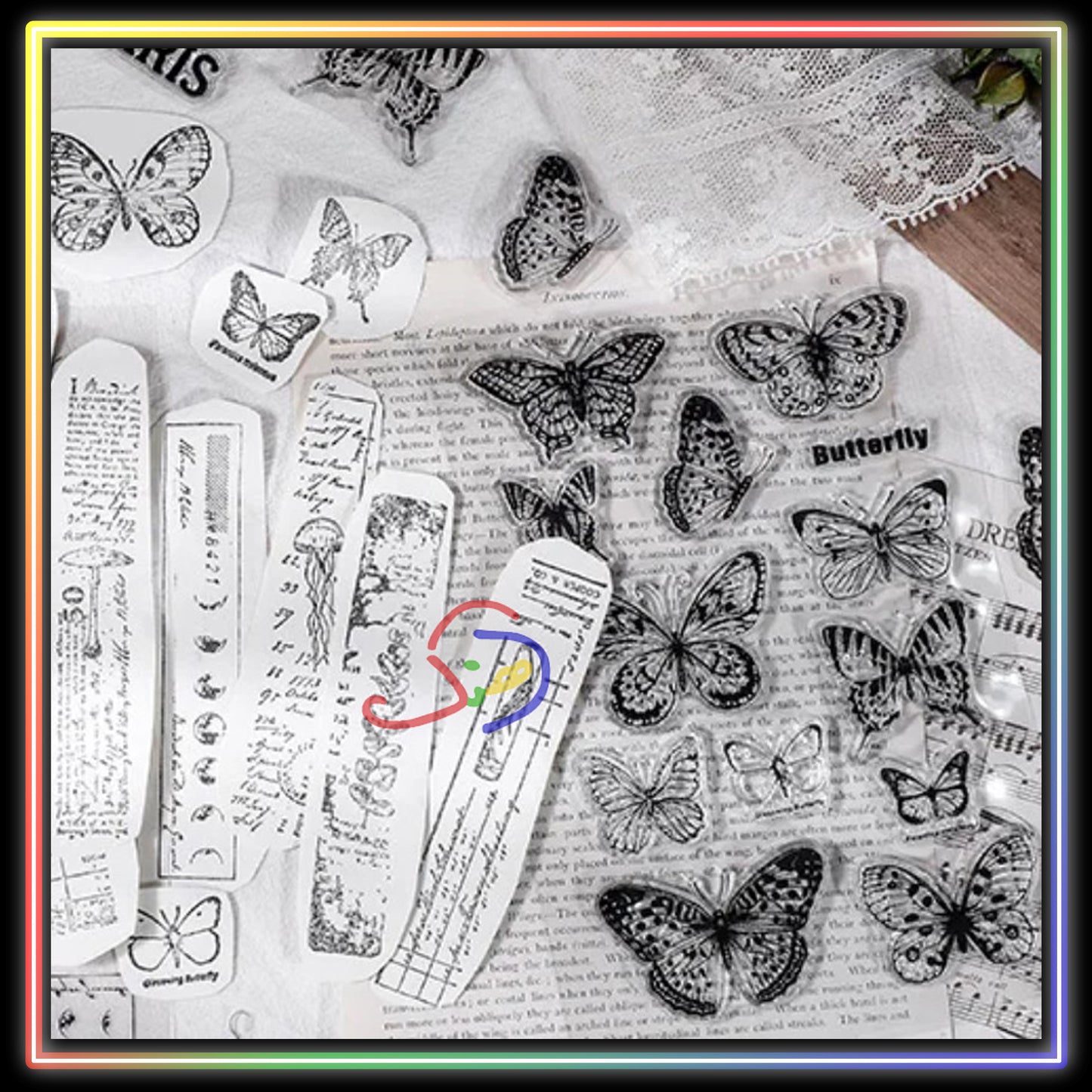 Transparent Stamps (Butterflies)