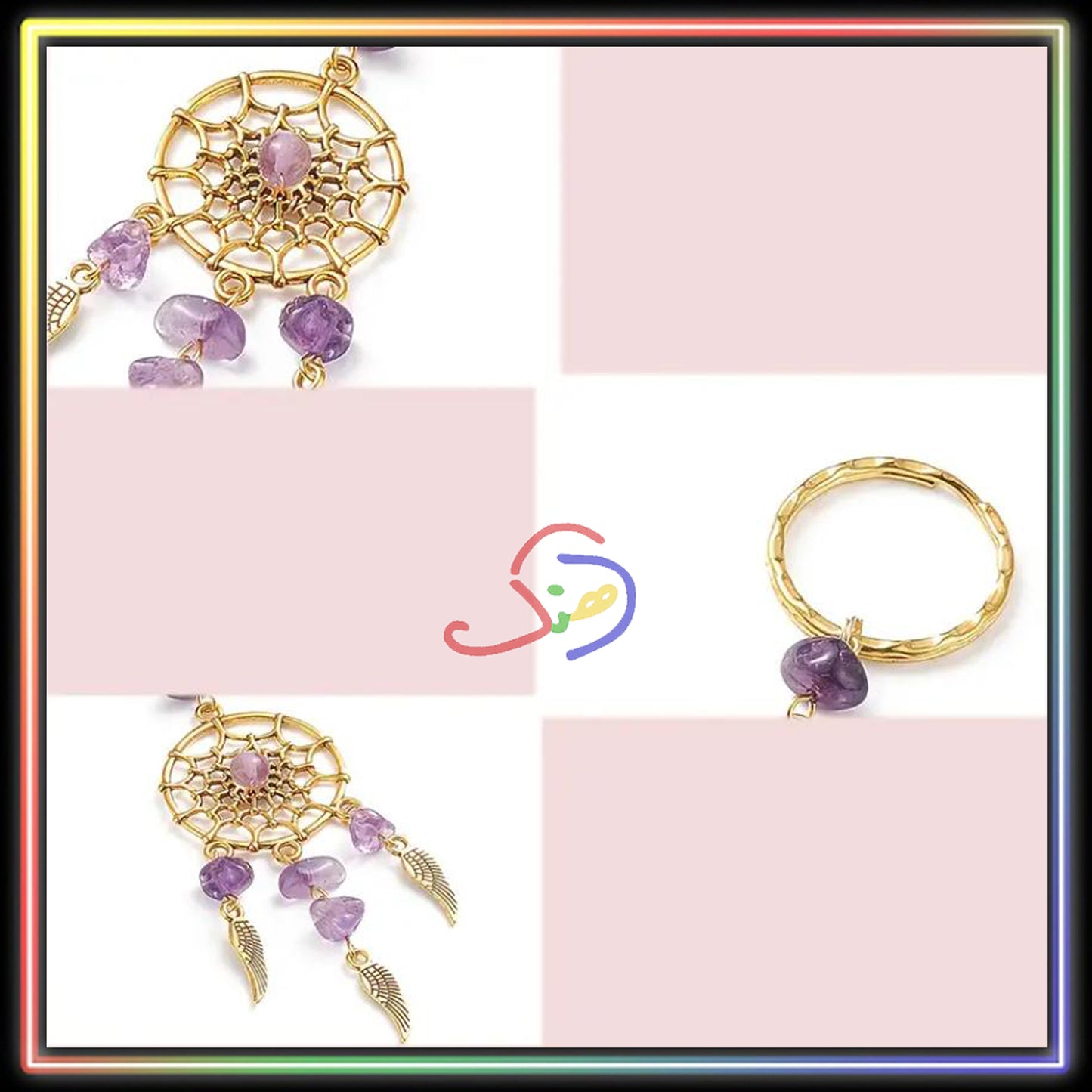 Stoned Dream Catcher Keychain