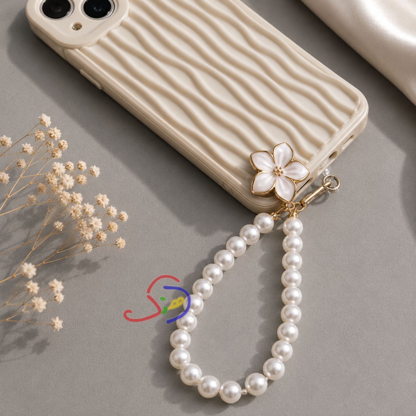 Floral Pearly Keychain