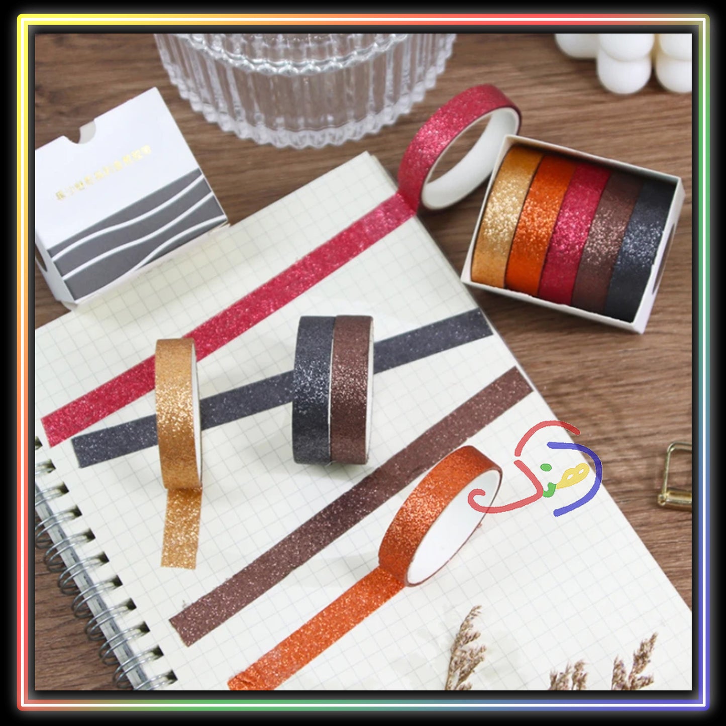 Glitter Washi Tapes - Dark