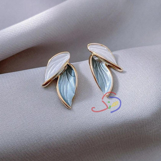 Enamel Leafy Earstuds