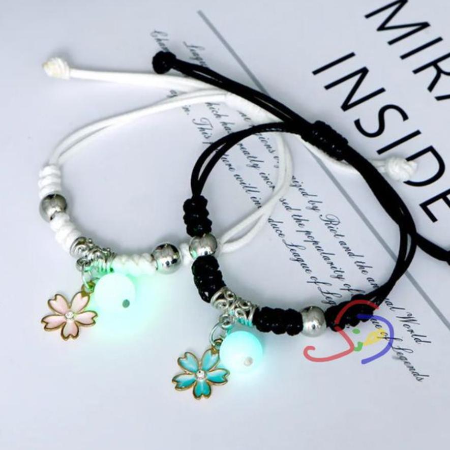 Luminous Bead Floral Bracelets
