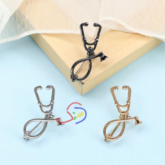 Stethoscope Brooch (Matte)