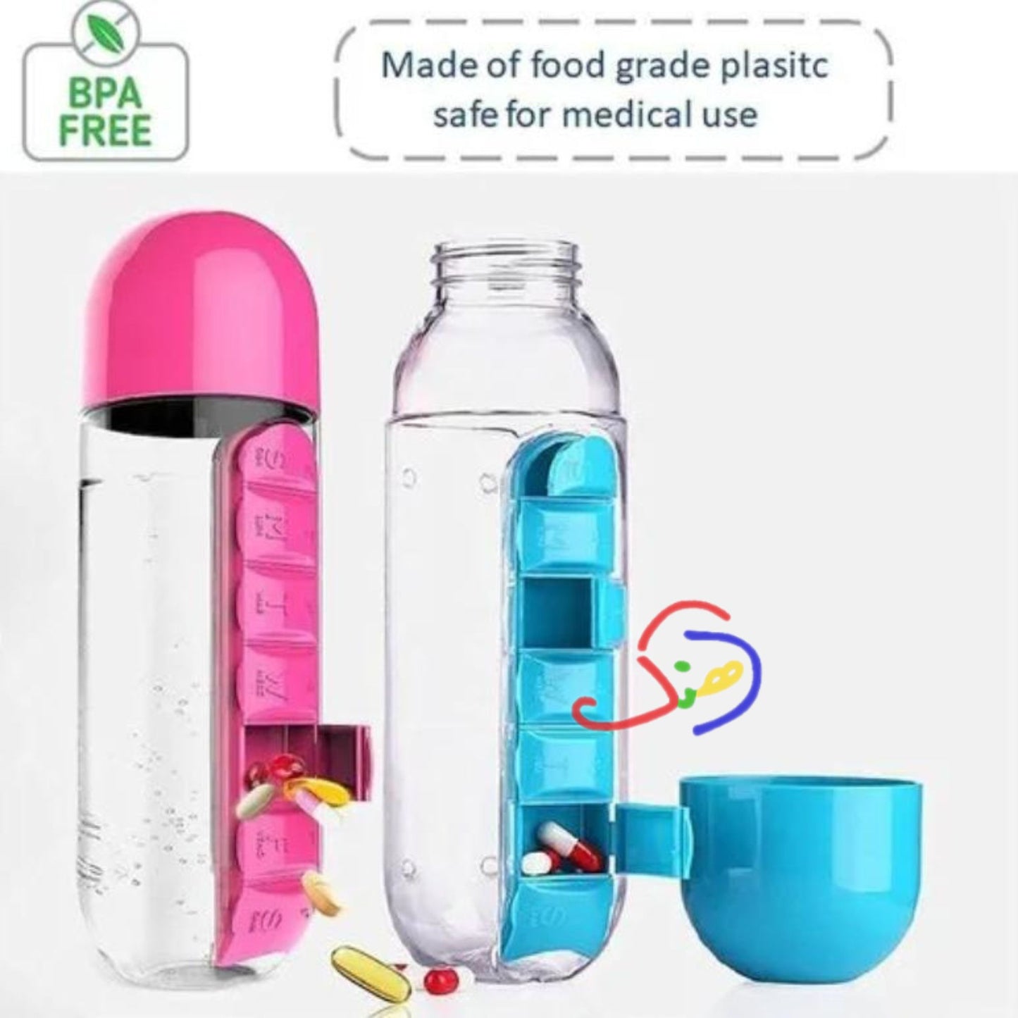 Bottle with Medicine Organizer