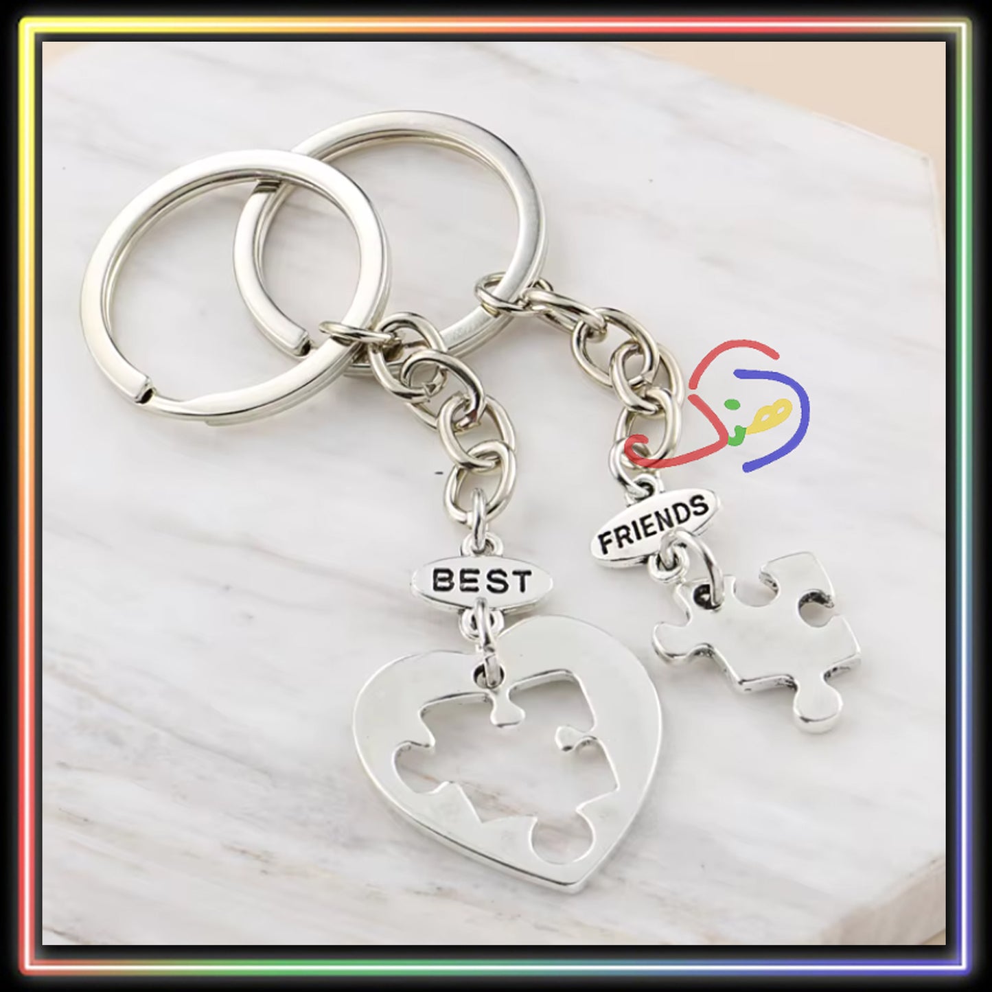 Best Friend Puzzle Keychain
