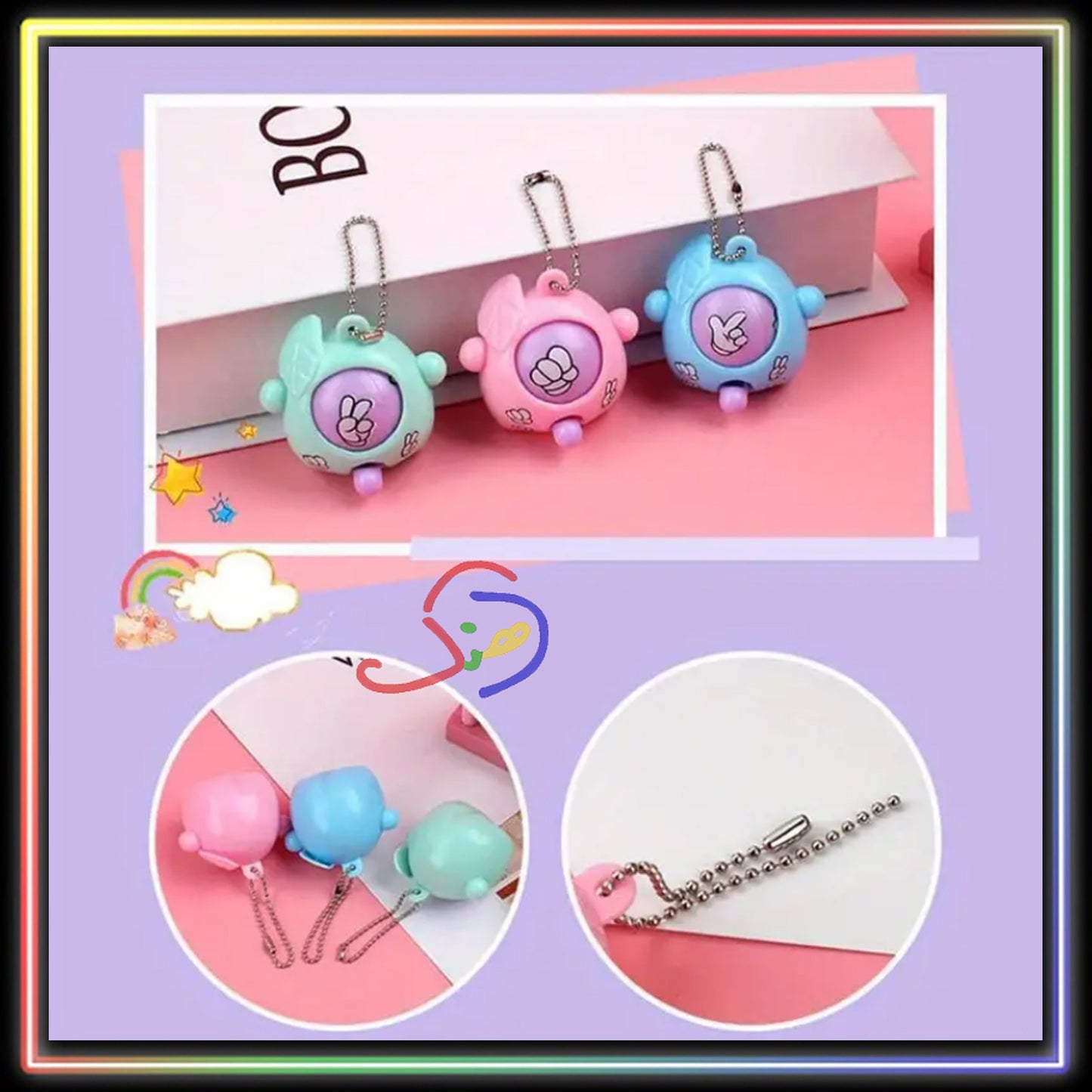 Rock, Paper, Scissors Toy + Keychain