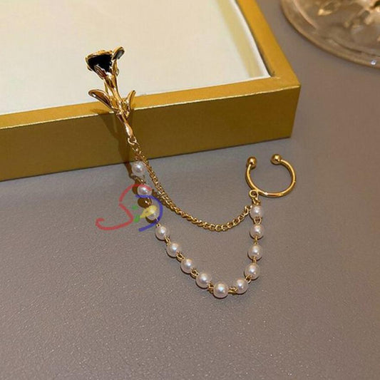 Rose Chain Earcuff Earrings