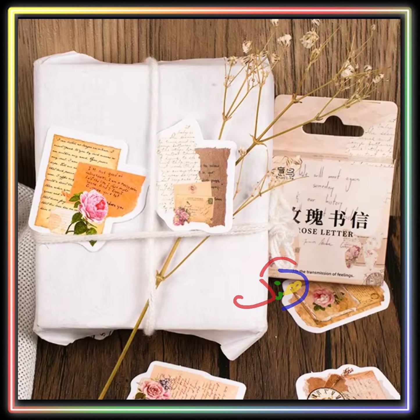 Rose Letters Stickers