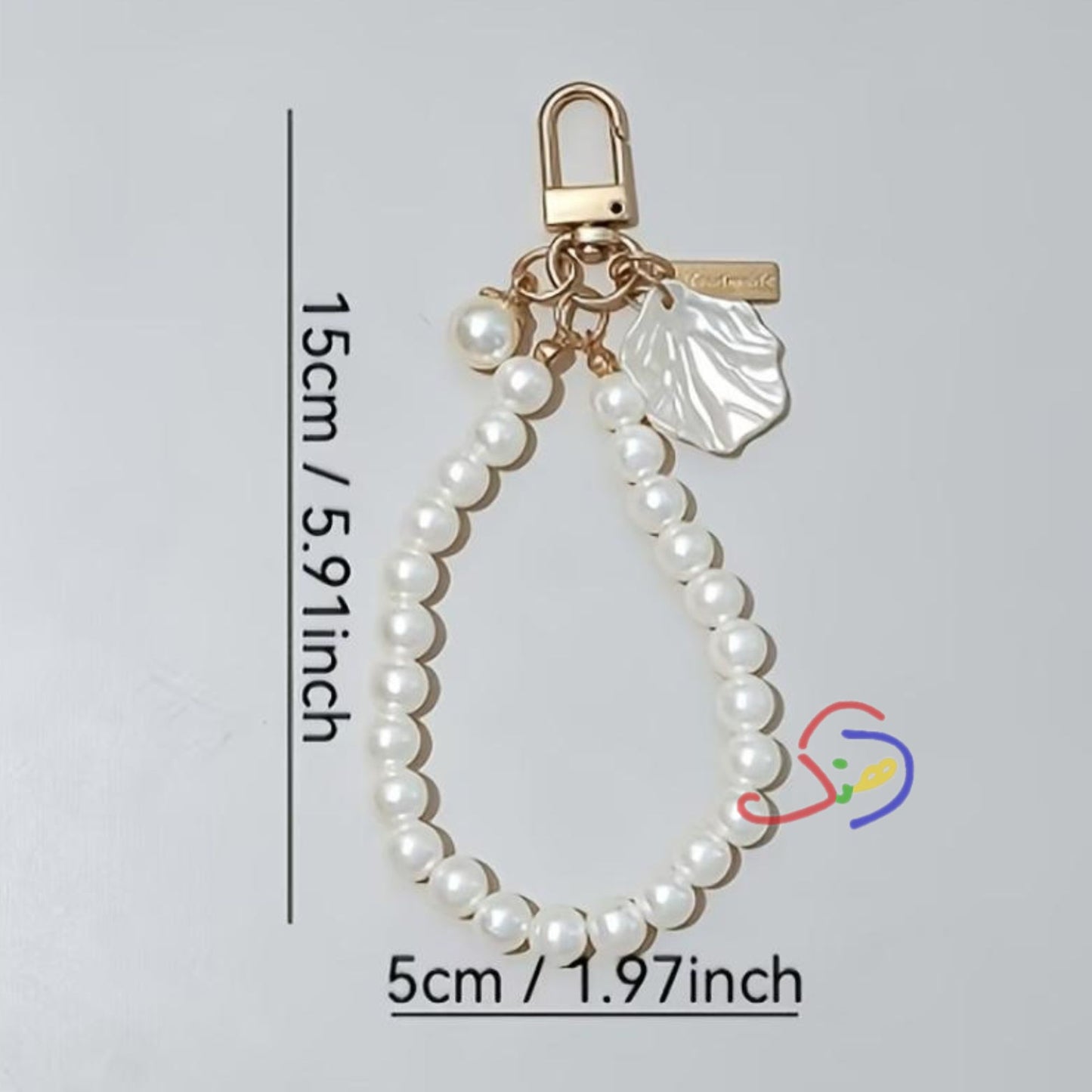 Shell Pearl Keychain