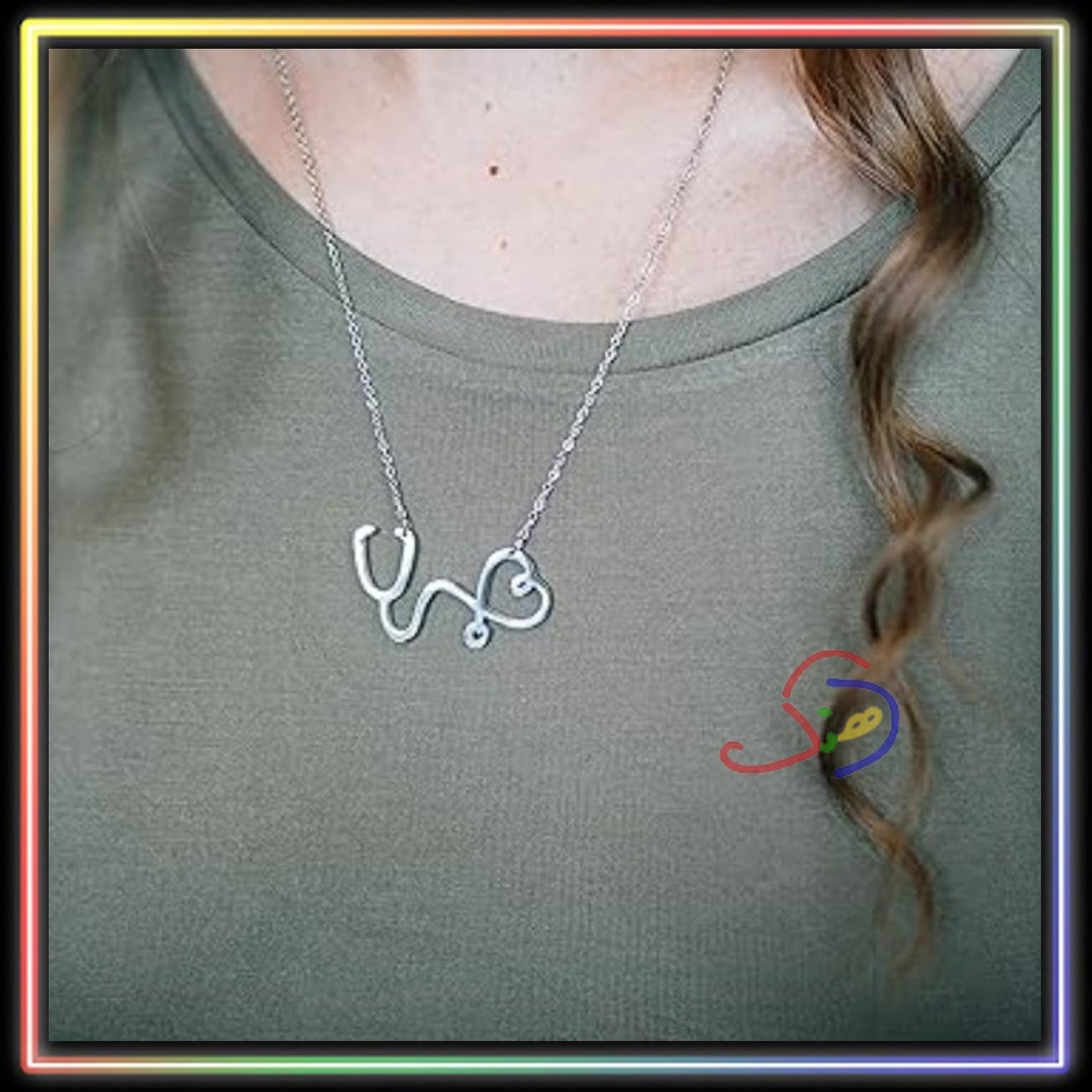Hearty Stethoscope Pendant