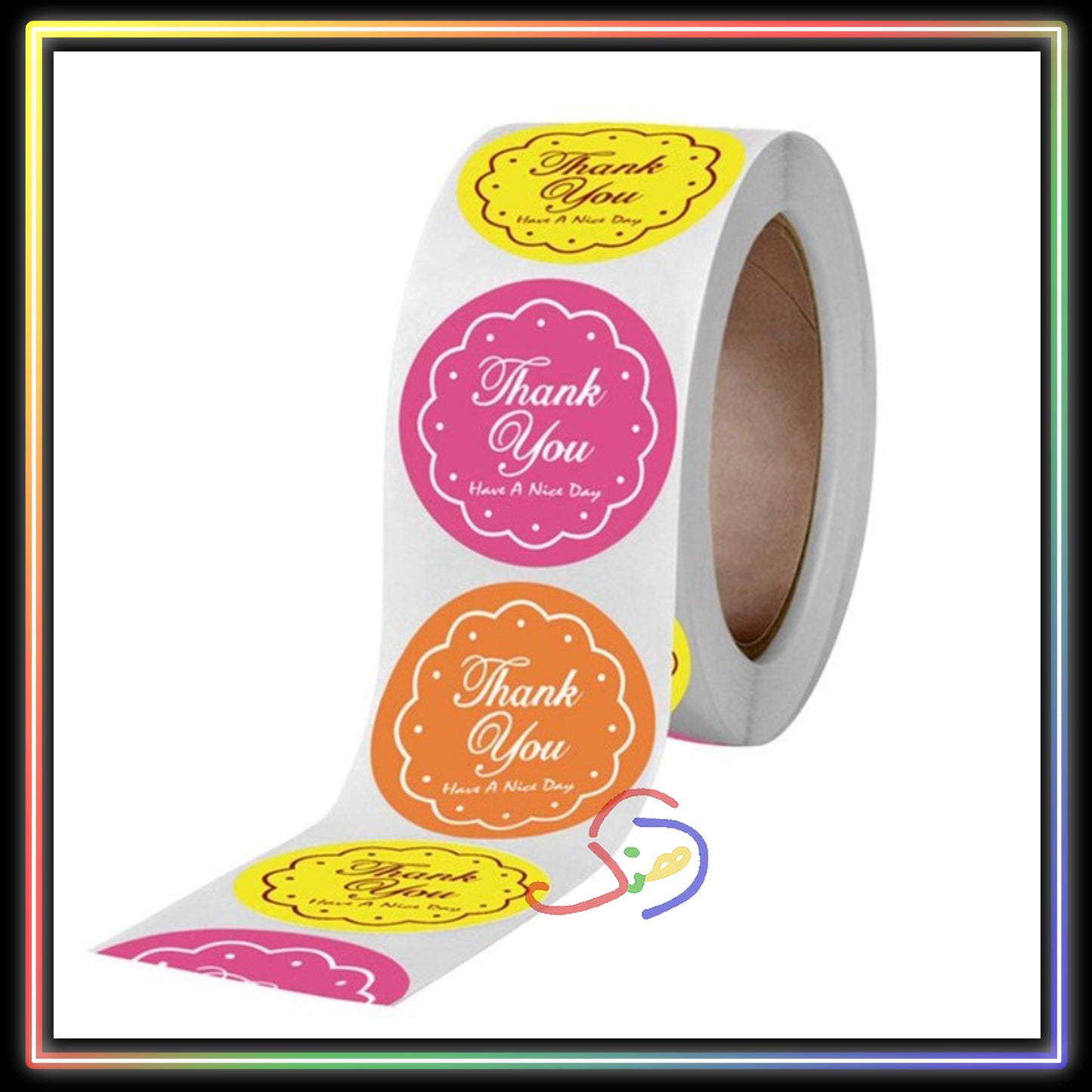 Bright Thank You Stickers