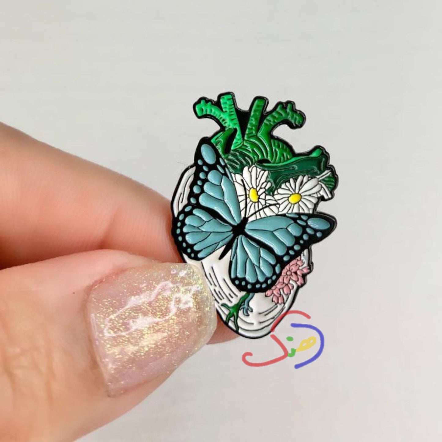 Van Gogh Heart Brooch