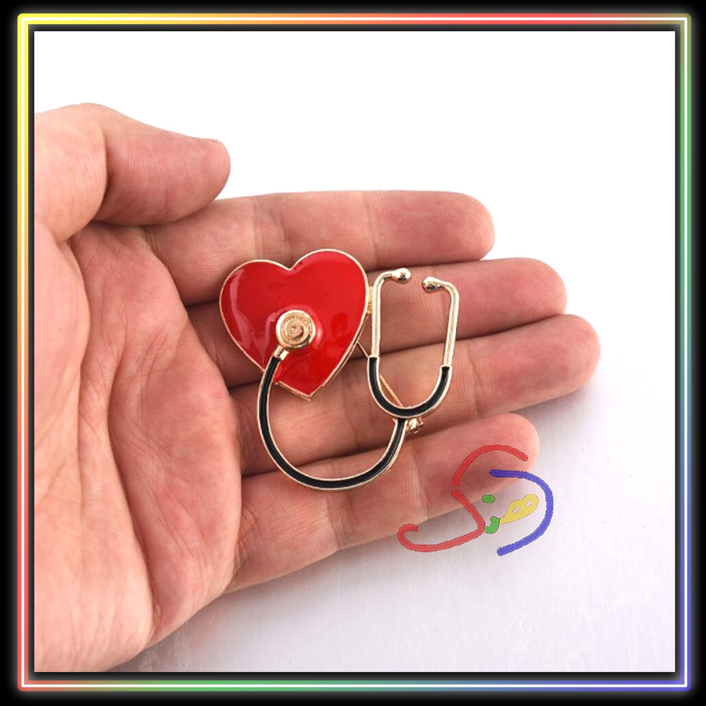 Heart Style Brooch Pin