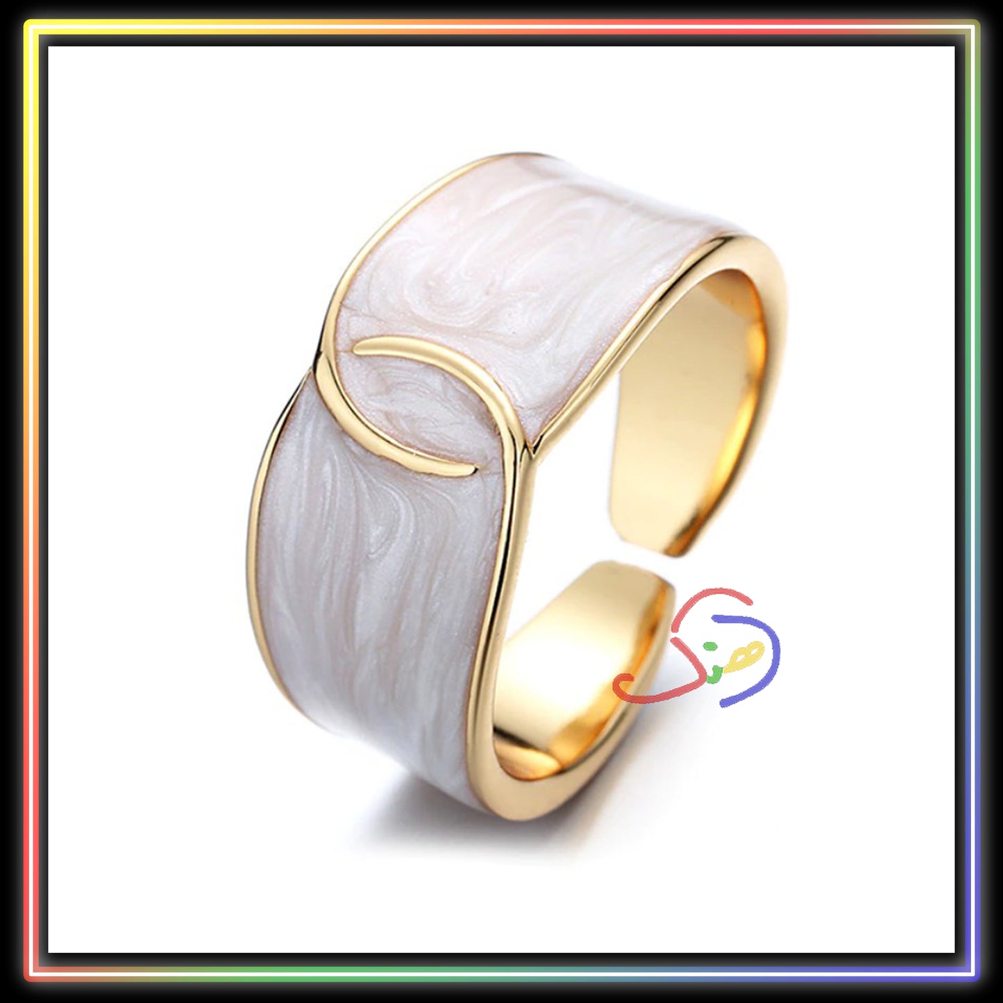 Wavy Enamel Ring