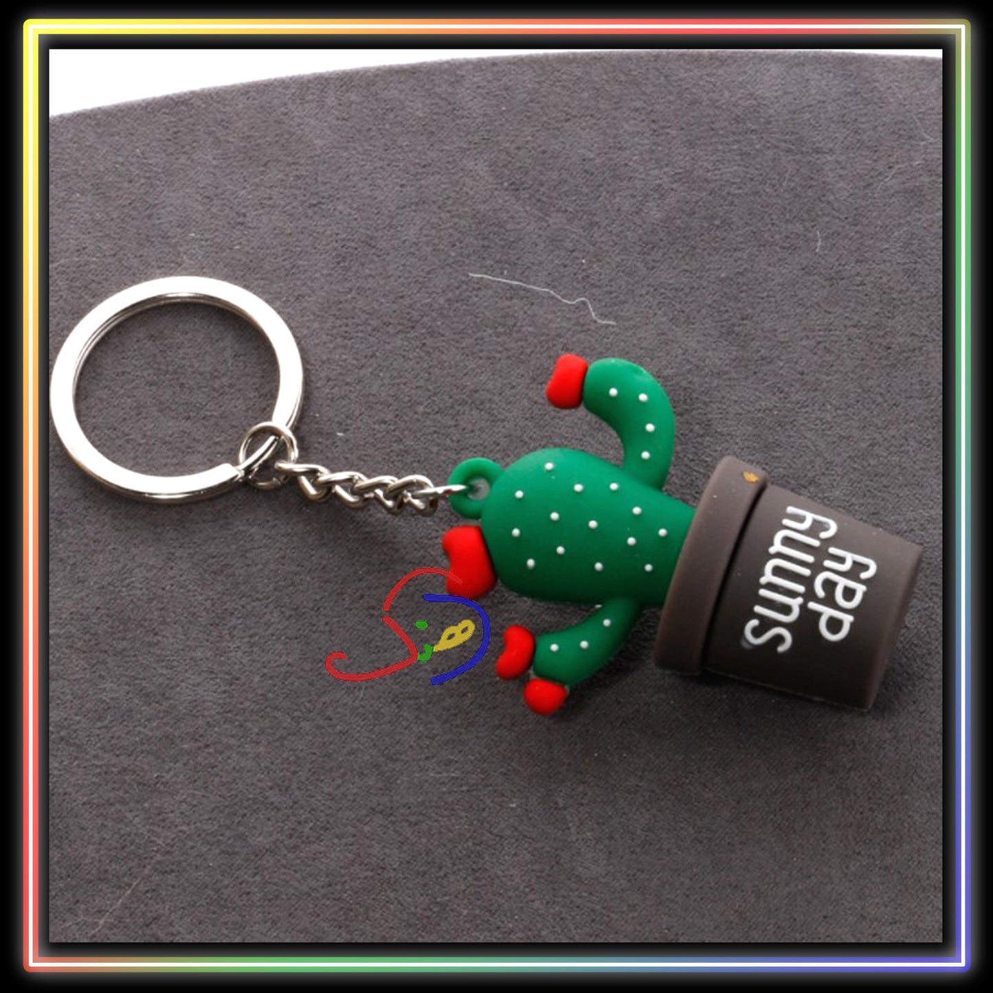 Cactus Keychain