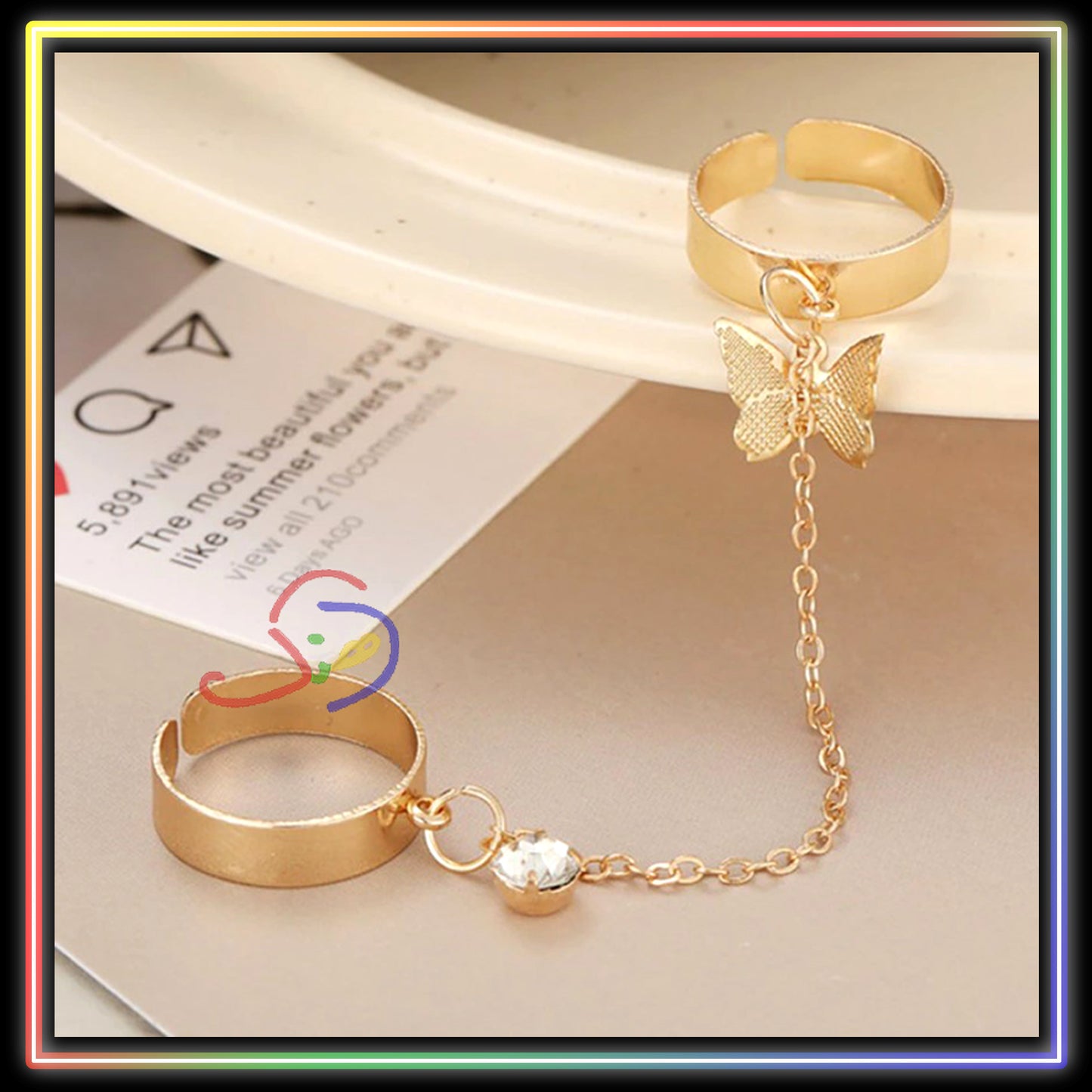 Butterfly Chained Rings