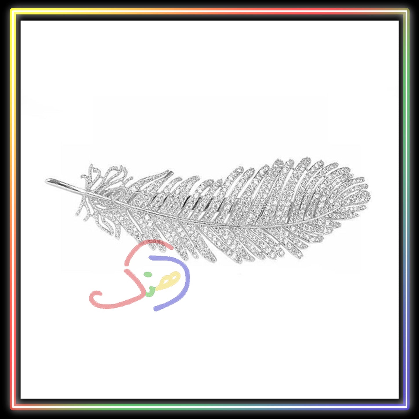 Rhinestone Feather Hair Pin