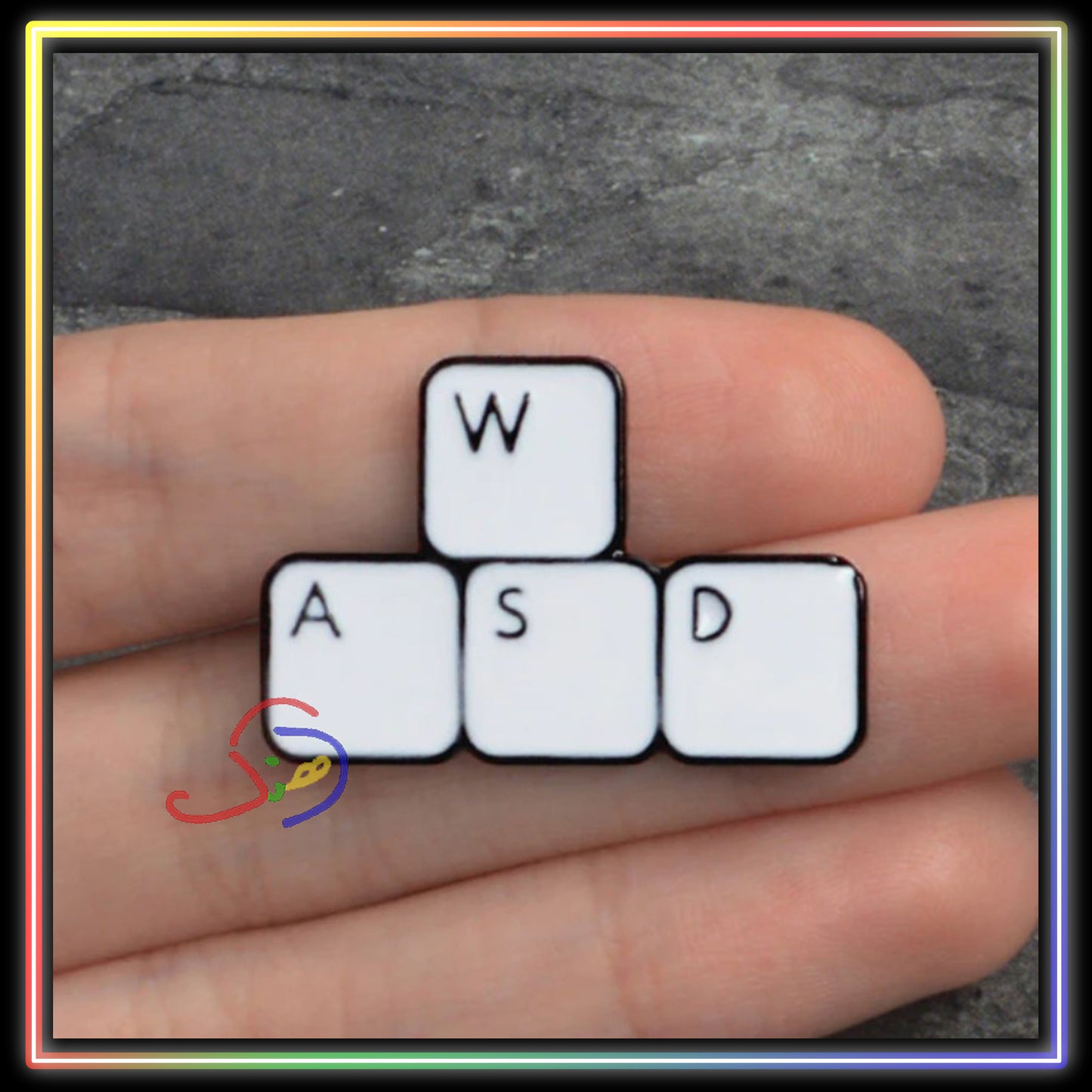 Gaming/ Keyboard Brooch Pin