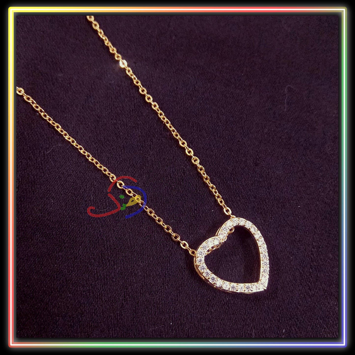 Studded Heart Chain