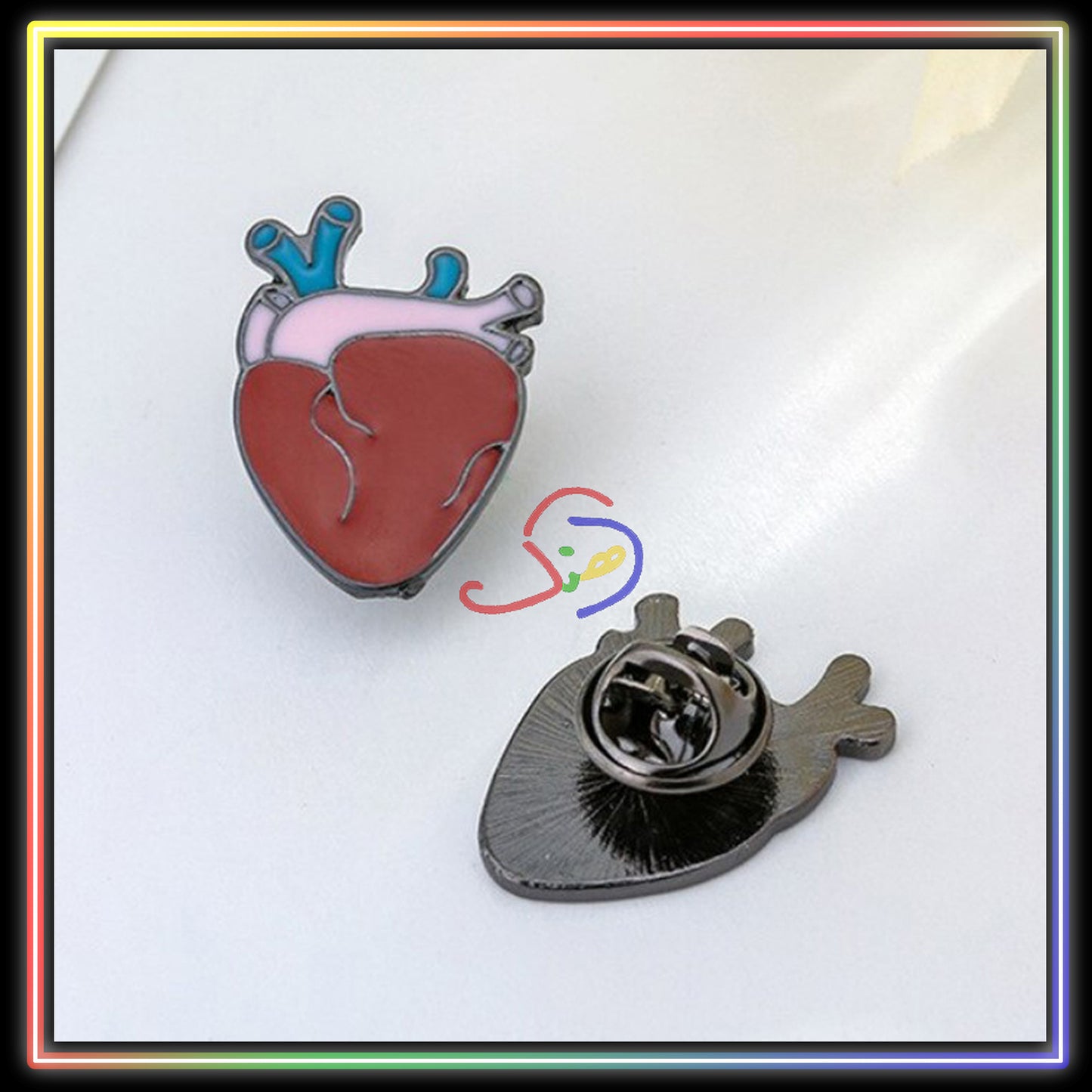 Medical Heart Brooch