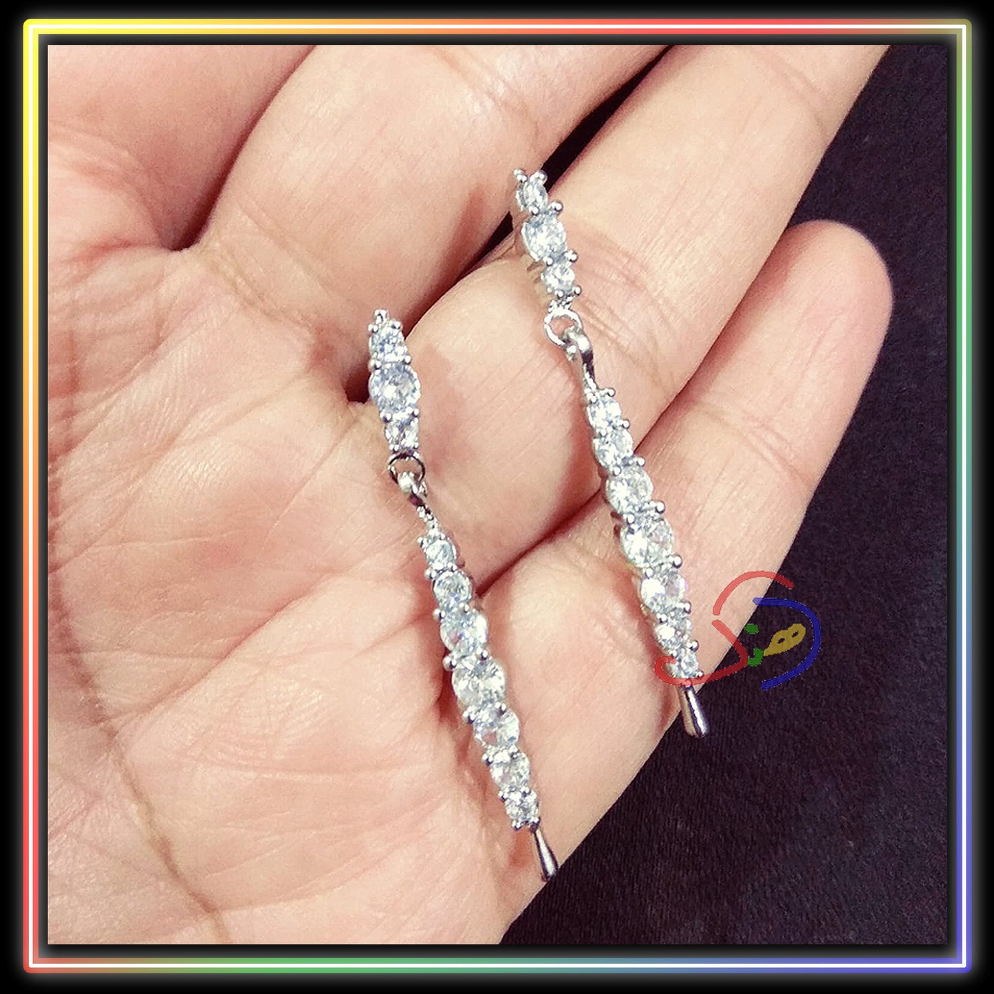 Long Crystal Earrings