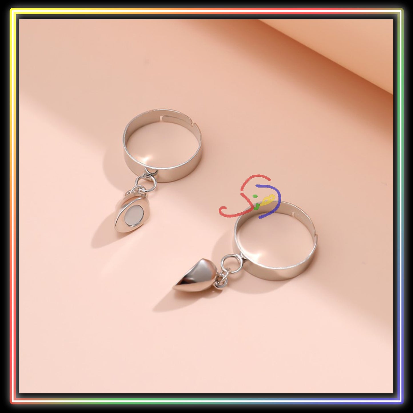 Magnetic Heart Rings