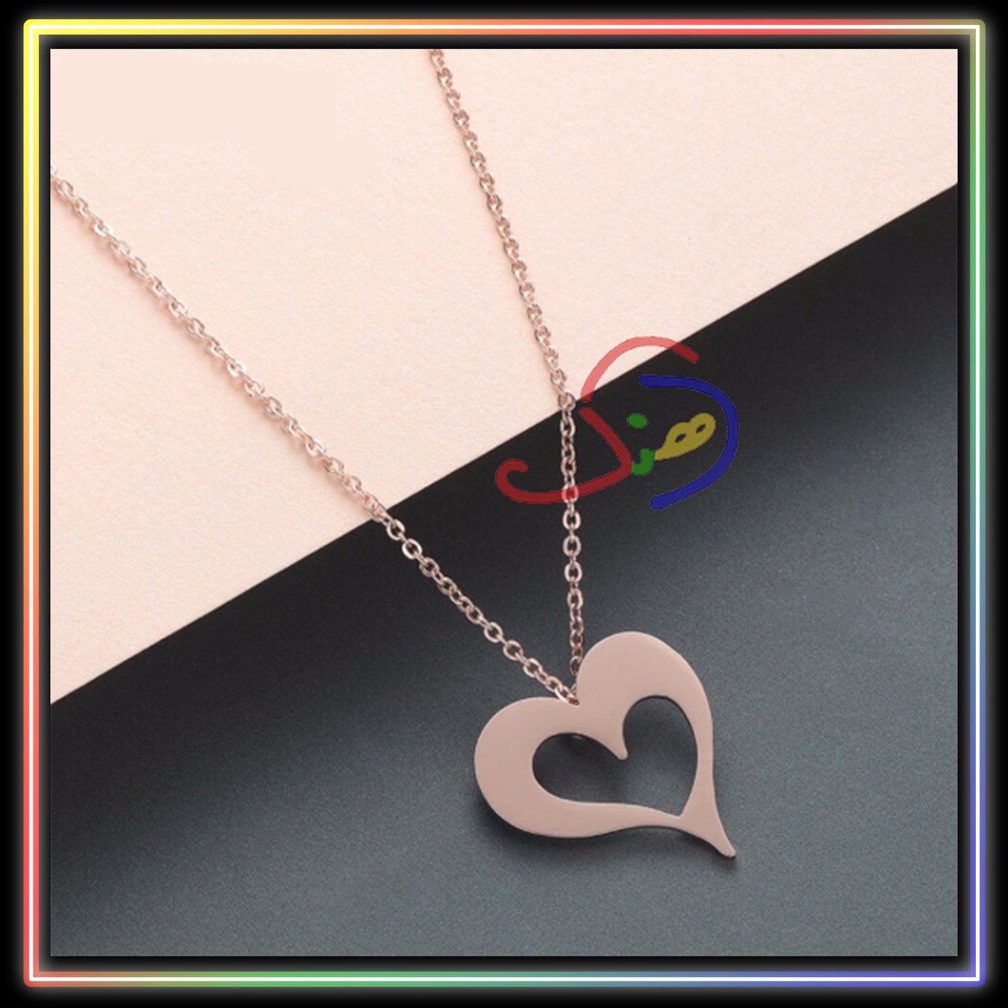Metallic Heart Chain