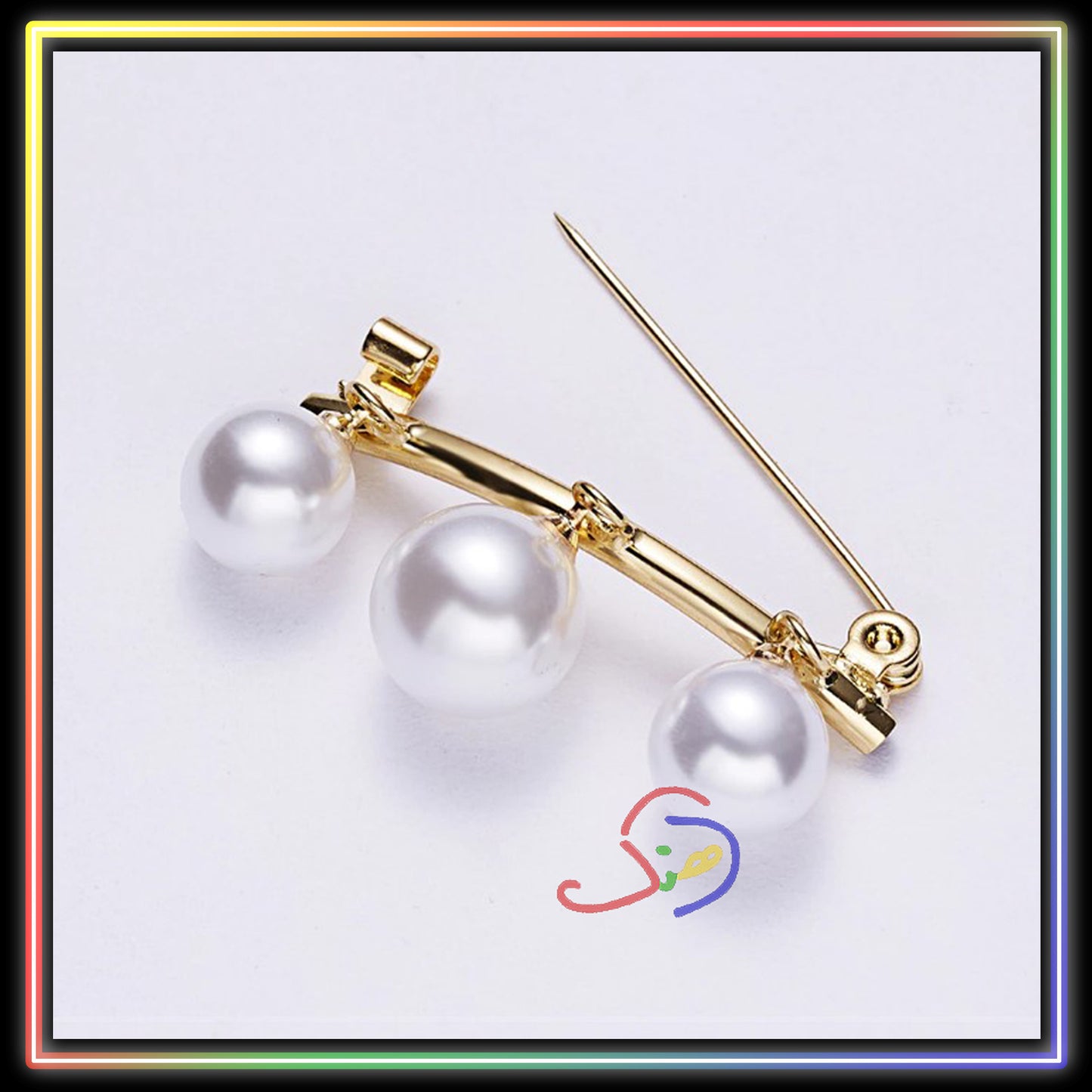 Pearly Cardigan Brooch