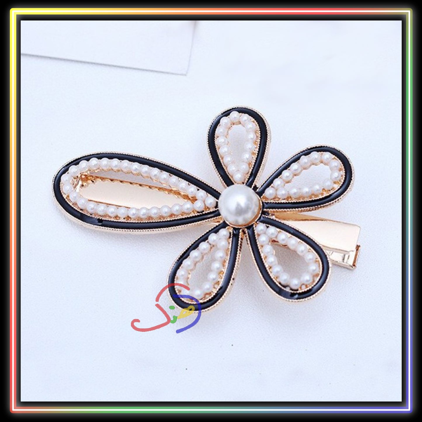 Pearly Hair Clip (Floral)
