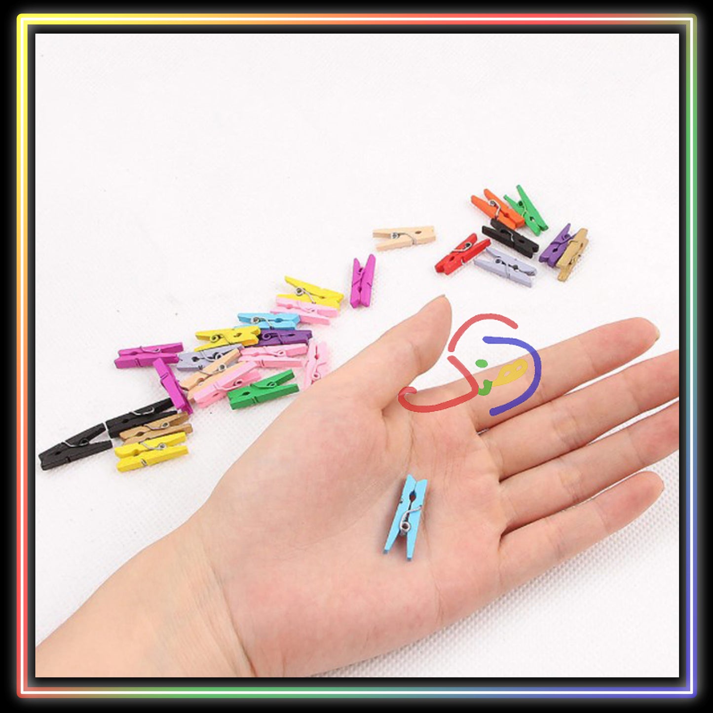 Mini Colorful Wooden Pegs