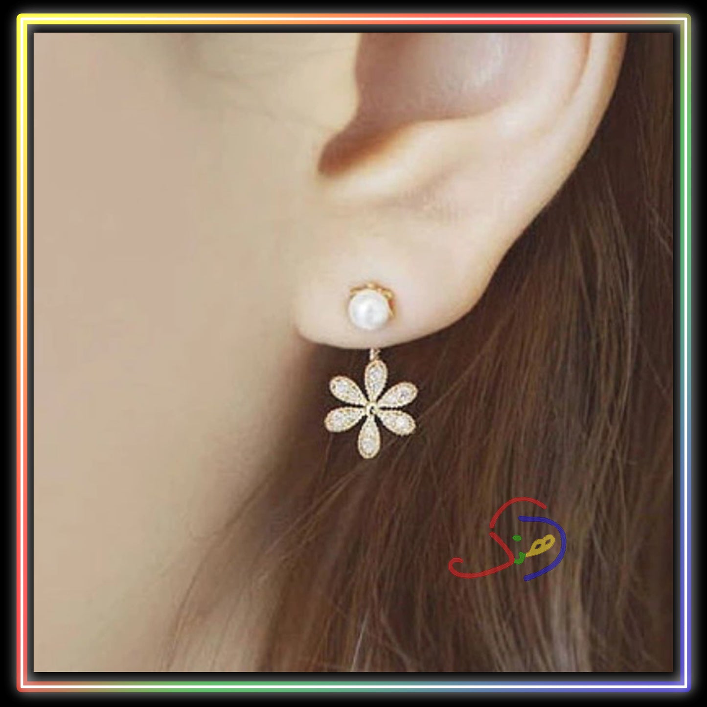 Polka Flower Earstuds