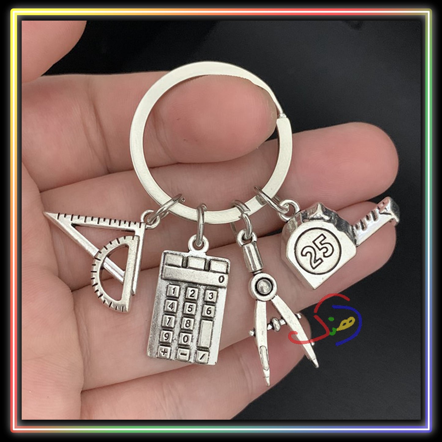 Math Teacher Keychain