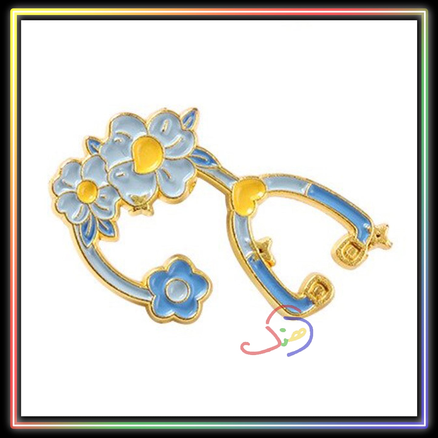 Floral Medical Brooch Pin