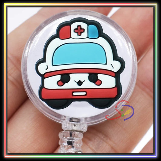 Retractable Card Holder (Cute Ambulance)