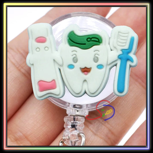 Retractable Card Holder (Happy Tooth)
