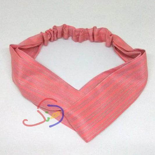 Peach Stripped Bandana Headband