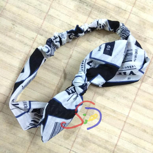 Navy-Blue Bow Headband