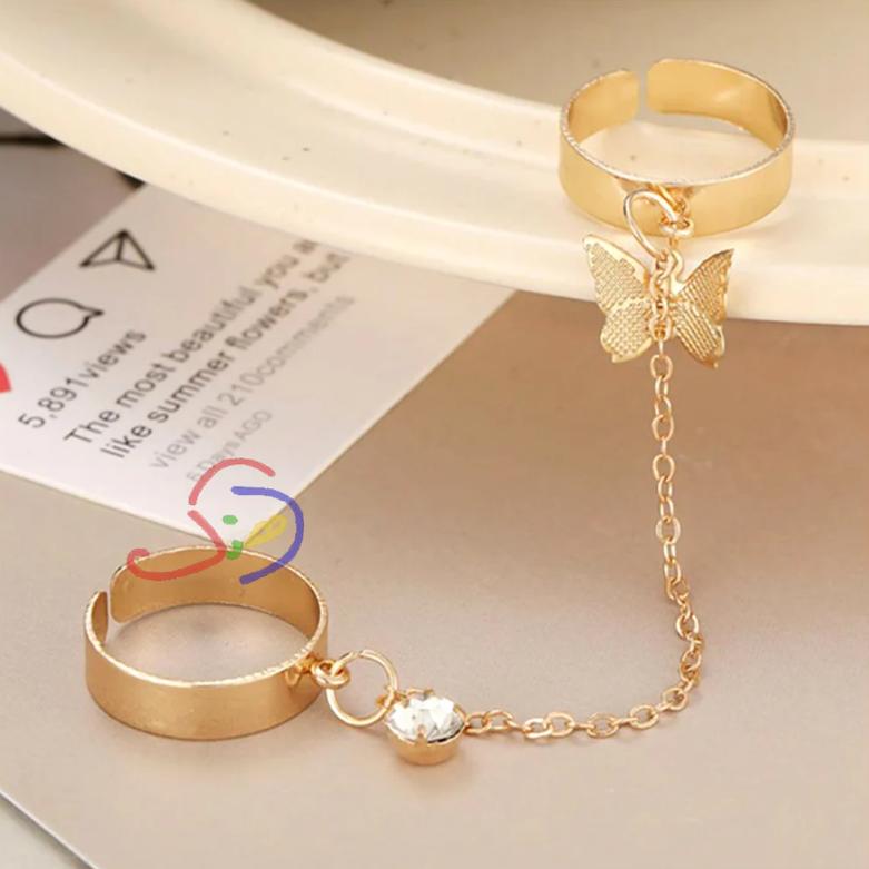 Butterfly Chained Rings