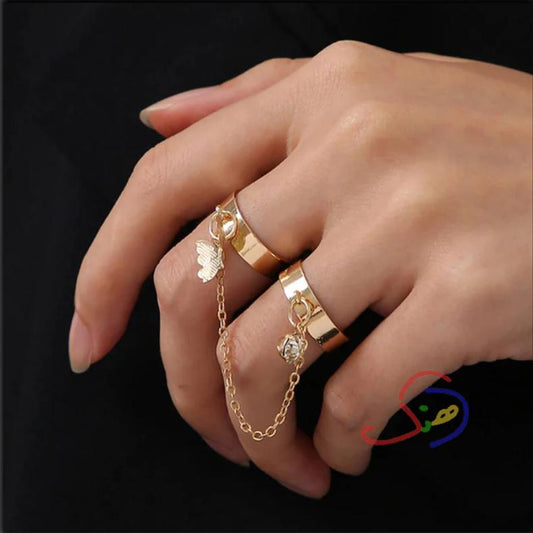 Butterfly Chained Rings