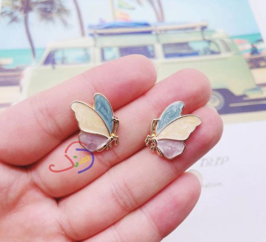 Enamel Butterfly Ear-studs