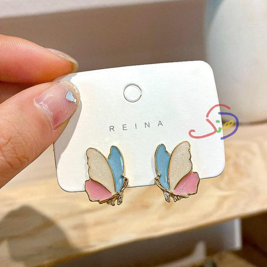 Enamel Butterfly Ear-studs